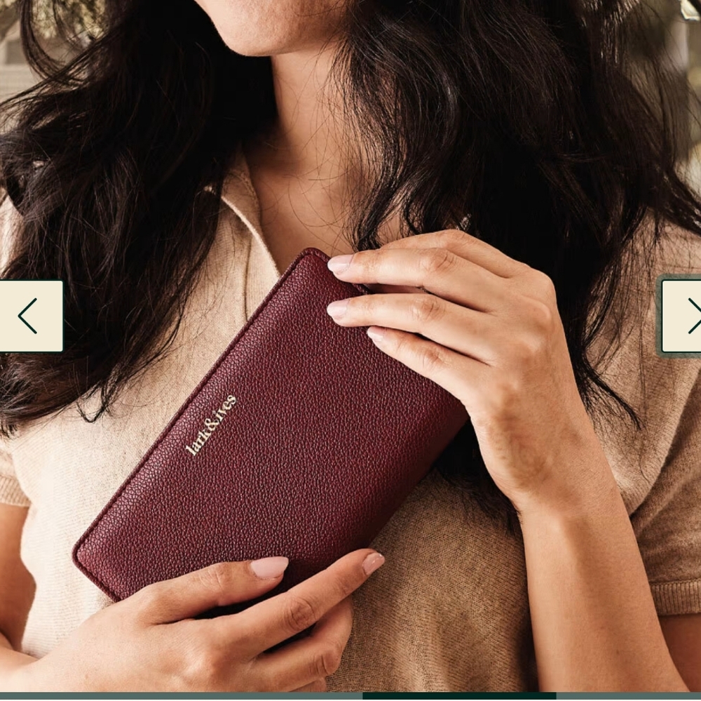 New Wine colored vegan leather wallet